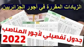 2022 جدول تفصيلي للزيادة في الرواتب وتحديد النقاط إستدلالية والأجر القاعدي الجديد لكل صنف