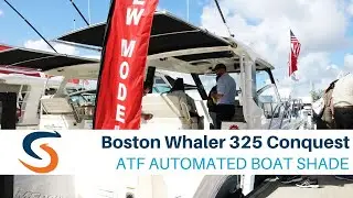 Boston Whaler 325 Conquest with SureShade Boat Shade