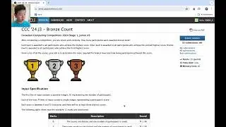 2024 CCC J3: “Bronze Count” Solutions in Python & C++ | Canadian Computing Competition
