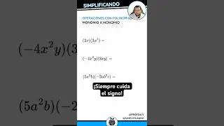 Monomio por Monomio: La regla fundamental de coeficientes y exponentes. #matematicas #exponentes