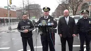 Watch as NYPD executives make a law enforcement announcement.