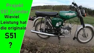 Wieviel Leistung hat eine originale Simson S51? ALMOT 50ccm  Vape Projekt S51 Zylinder CO2radtechnik