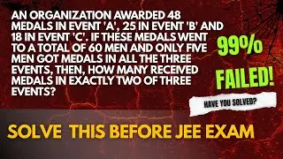 JEE Mains 2023 (April 11) | Set Theory PYQ | Venn Diagram Medals Problem | Integron Maths