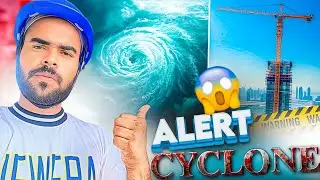 CYCLONE 🌀 हवा बहुत ज्यादा चल रहा है काम कैसे होगा | Cyclone Alert | Tower Crane Operator|Crane Video