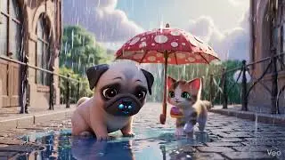 Lonely Puppy Meets a Kitten 💔🐶 | Cute Animal Love Story