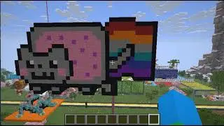Minecraft into the forever world: nyan cat house build