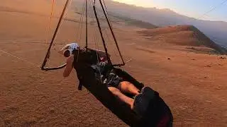 Hang gliding at home.