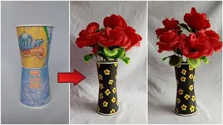 Paper Cup Craft | Flower Vase Making From Disposable Glass