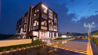 Proposed walkthrough for Designtech Systems corporate office building by Studio 55 architects