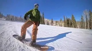First snowboard ride on the season 