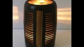 Woodturners Journal: Slotted Candle Holder Turned from Wenge Wood