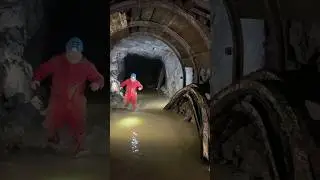 Walkthrough in Flooded Level of Abandoned Mine #mineexploration #shortvideo #abandonedmine #shorts