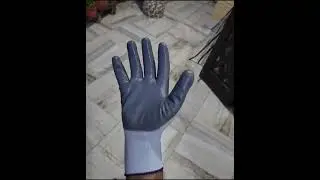 Rubber coated hand gloves