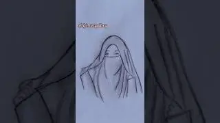 Muslim Girl Dawing Easy/Easy Hijab Girl Pencil Drawing #art #girldrawing #shortfeed #shorts