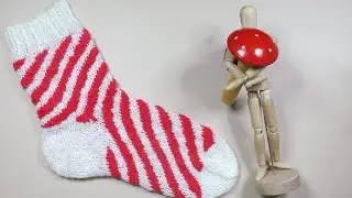 Zuckerstangen Socke stricken / Socken stricken / Maschenschäfchen