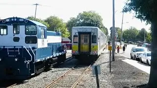 Long Island Railroad: Greenport bound train #6904 departs Riverhead FT SW1001 (8/23/2025) 