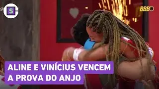 ANJO DA SEMANA! Aline e Vin&iacute;cius VENCEM a Prova do Anjo no BBB 25; veja v&iacute;deo do resultado