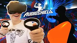 BEAT SABER but with SHIELDS! Audioshield VR (Oculus Quest Gameplay)