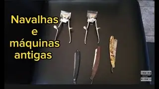 Máquinas de cortar cabelo e navalhas antigas.#barbeariabrasil #barbearia #barbeiro