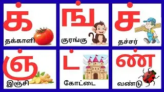 மெய் எழுத்துக்கள்|க்ங்ச்ஞ்|mei eluthukkal| tamilalphabets|tamilwords|education video|Kidslearning