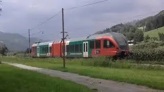 Triebwagen Stadler Gtw 2/6 - 4062 003-0 der &Uuml;belbacherbahn unterwegs nach Graz (09.08.2016)