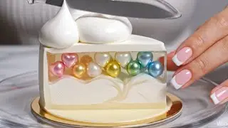 【ガラスASMR】透明感あふれる白いケーキ6選大人可愛い癒し・宝石・きらめきカット音（Whispering Glass Cake ASMR）White Cake ASMR Crystal Sounds