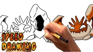 How to Draw Kingler from Pokemon Go (Speed Drawing)