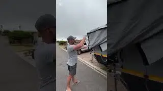Vagabond Rouge Teardrop caravan Awning setup. www.goprepared.co.za