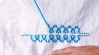 Hand fan design  on plastic  bags Hand Embroidery. #PR  creative  Embroidery  design.