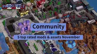 Top Mods and Assets November 2023 | Monthly Mods | Parkitect