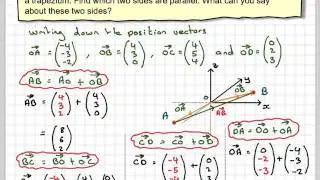 A trapezium in space and parallel vectors