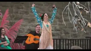 Elizabeth Jara Leon - Dancing with Castanets at Belturbet Railway Station, 2022