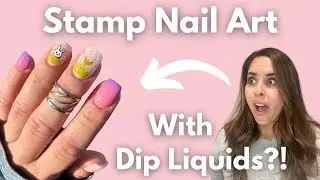 How to use DIP Top coat over layered stamping! / No Gel Needed! / Beginner Friendly