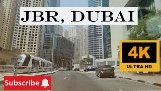 Afternoon Drive in JBR, Dubai, UAE | Relaxing Music | 4K