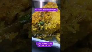 Coconut Pepper Lamb Fry 🔥 | Low-Carb Lamb Perfection #LowCarbDelights #shorts #keto