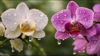 Spring Rain on Orchids | Relaxing Nature Sounds for Sleep, Study & Calm!