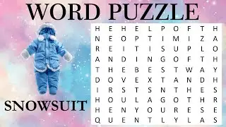 Word Game | Word Search | Puzzle | Find the Hidden Words | Word search finder | Winter Clothes Name