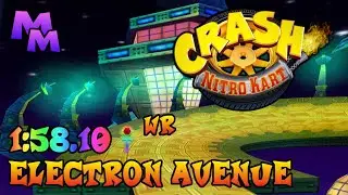 Crash Nitro Kart (PS2) - Electron Avenue Relic Race - 1:58.10 [WR Glitchless]
