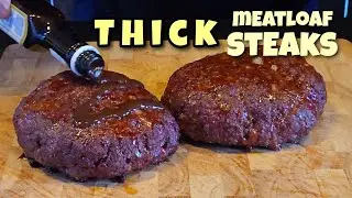 Smoked Meat Loaf Steaks on the Drum Smoker 
