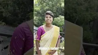 Indian Women Short faded boy cut look in saree traditional look  #hair #haircut #hairstyle #pixie