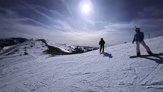 Snowboarding my favorite trail at Kirkwood: 