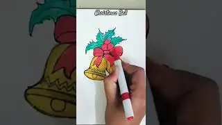 🔔✨🎁🎅 Christmas Bell drawing| How to draw christmas bell #christmasdrawing #christmasbell