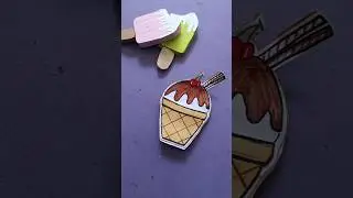 Mini Ice-cream Notebook #shorts #art #icecream #notebook #virelshorts #handmade