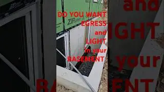How do I get light and EGRESS to my basement??? Here's how....