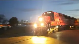 CP & GO Trains at Erindale Station Road at Mile 17 of the CP Galt Subdivision. December 1, 2021