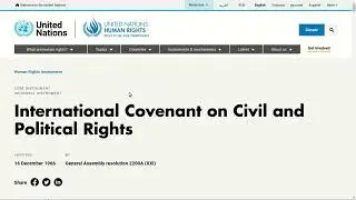 Legal & Law. International Covenant on Civil and Political Rights (ICCPR) 2200A