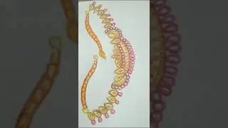 Step By Step Necklace Illustration How To Draw Jewellery #jewellery #shots #necklace #art