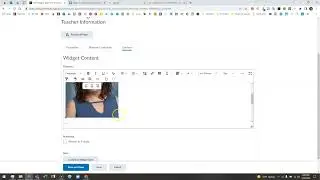 Update Teacher Info widget