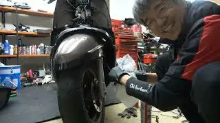 【ジャンゴ125】定期点検　前後足回りの整備