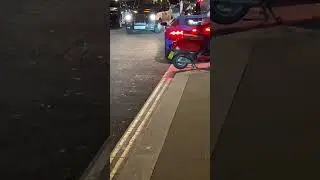 Powerful Blue Lamborghini Struggles for Parking Drama | Mount Street, Mayfair, Central London